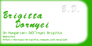 brigitta dornyei business card